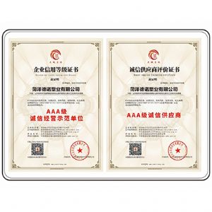 企業信用等級證書